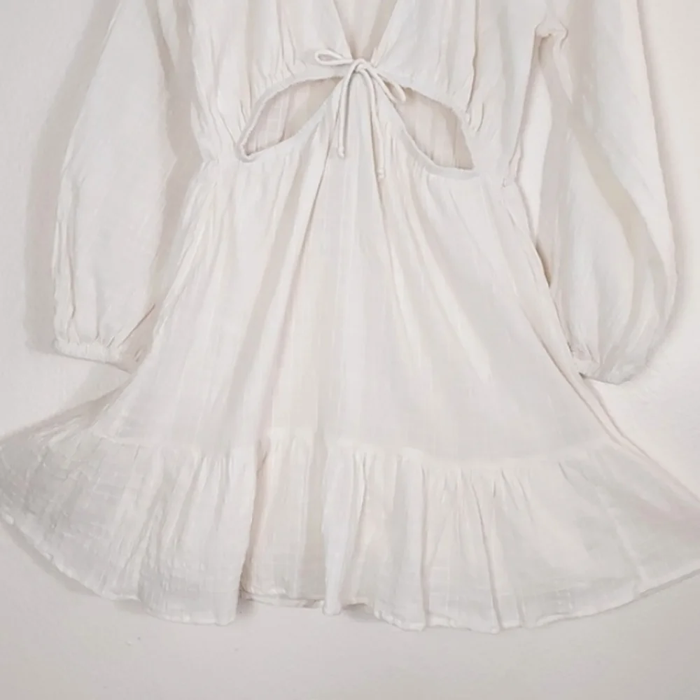 L Space Feelin' Fine Cutout Dress Cream Size XL